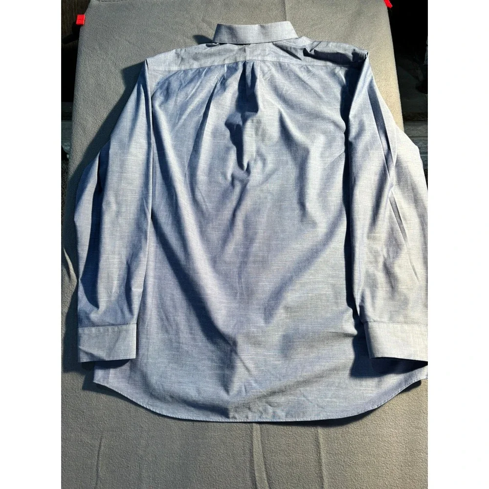 Banana Republic Dress Shirt Mens XL Blue Non-Iron Classic Fit Cotton Business